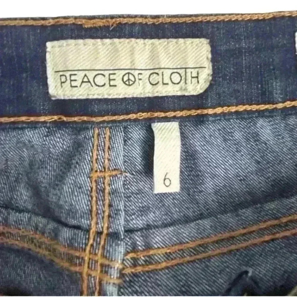 Peace of Cloth Women's Straight Jeans Size 6 Dark Blue Mid Rise - Picture 11 of 15